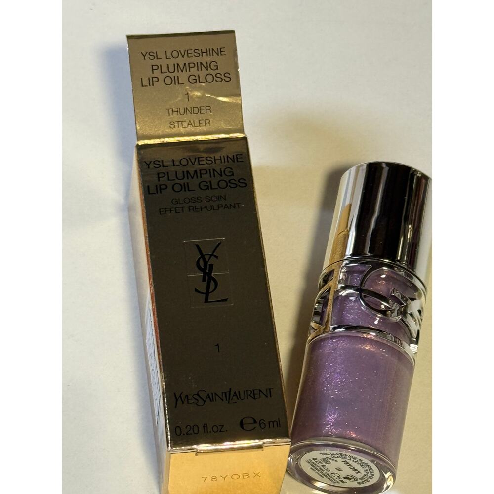 YSL Loveshine Plumping Lip Oil Gloss - #01 THUNDER STEALER - NEW in BOX